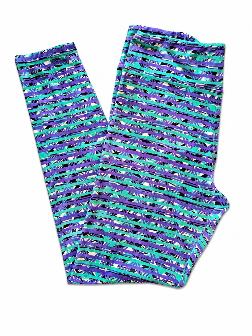 Lularoe Buttery Geometric Soft Leggings Tall And Curvy TC
